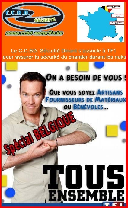 Le C.C.B.D. Sécurité Dinant assurea la sécurité de nuit sur le Chantier de "Tous Ensemble" durant 3 semaines Le C.C.B.D. Sécurité Dinant assurea la sécurité de nuit sur le Chantier de "Tous Ensemble" durant 3 semaines